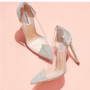 Steve Madden Rhinestone Embellished Lucite Pumps
